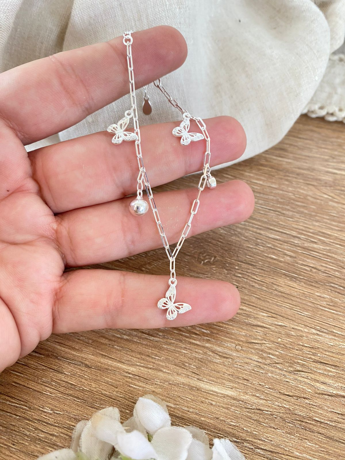 Pulsera plata italiana 18 cm de largo