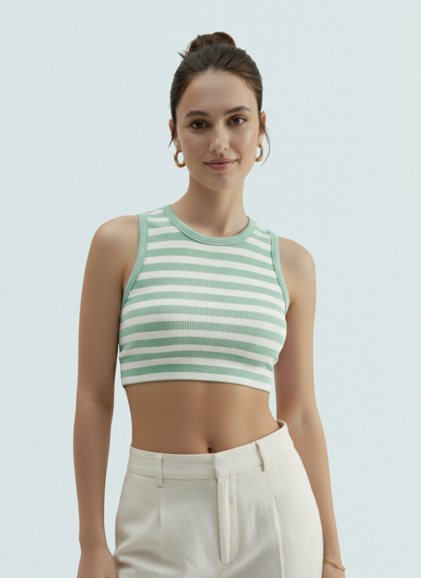 Top Acanalado a Rayas